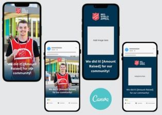 RSA - Amount Raised Social Media Assets - Canva editable 