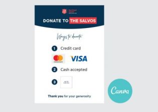 Community Collection Sign - Payment Types  (Canva-editable) 