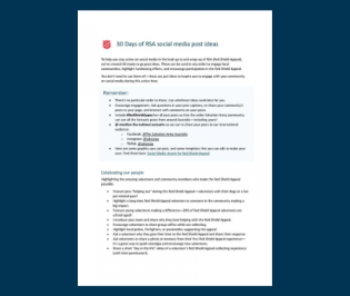 RSA - 30 Social Media Post Ideas