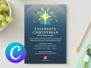 Christmas 2026 &ndash; A3 Canva Poster + Invitation Card Canva