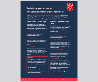 Digital Doorknock – 1 pager for School
