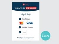 Community Collection Sign - Payment Types  (Canva-editable) 