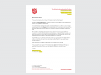 Appreciation Letter for the Red Shield Appeal
