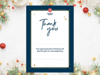 Christmas Appeal Thank You Certificates - Editable and Mail Merge