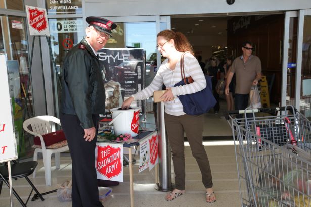 Retired Major Hilton Harmer holds the post at a static collection point in Caringbah, Sydney’s south.