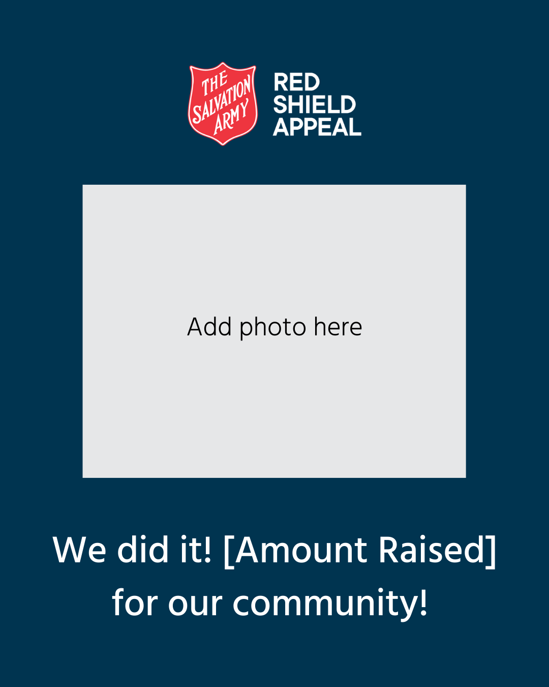 RSA - Amount Raised Social Media Assets - Canva editable | mySalvos